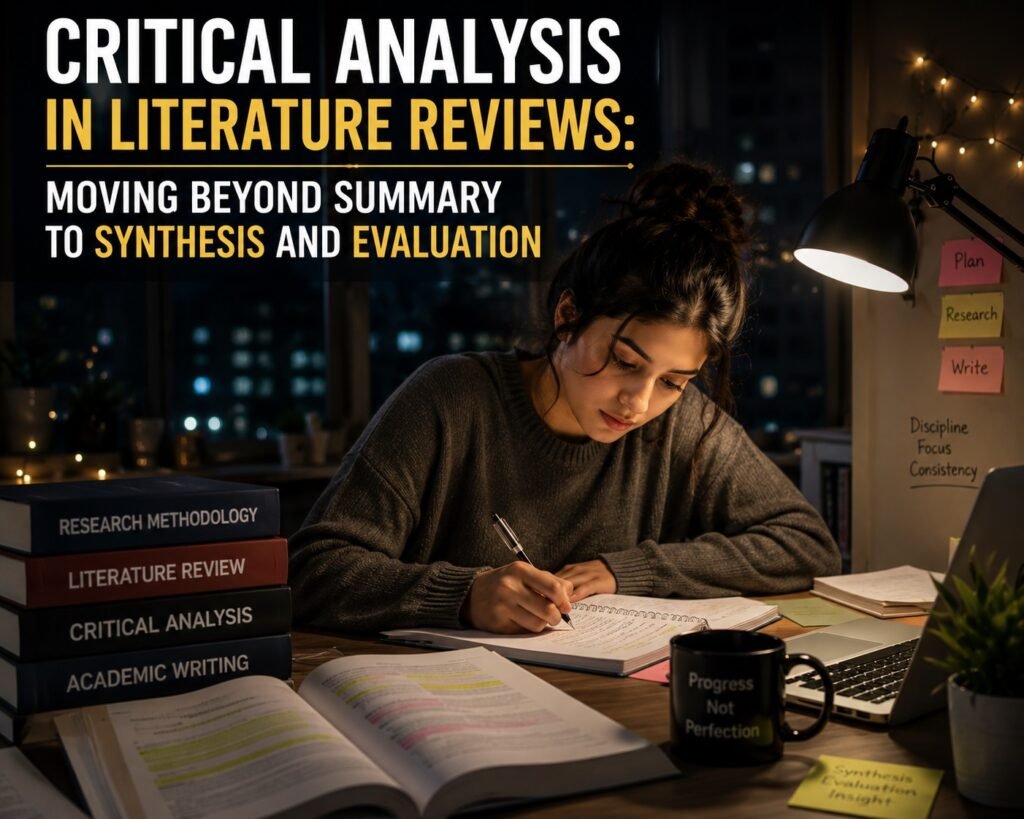 Critical Analysis in Literature Reviews: Moving Beyond Summary to Synthesis and Evaluation